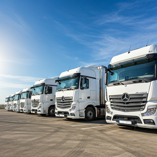 Modern semi-truck fleet